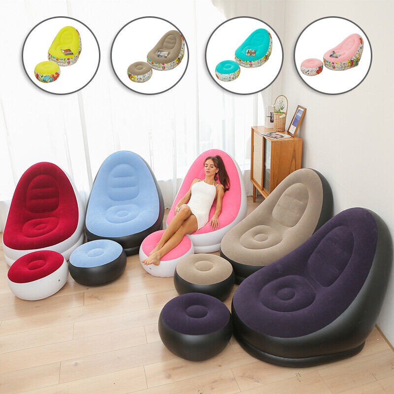 Bean Bag Sofa Inflatable Bed Giant Large Lounger Lazy folding chair New